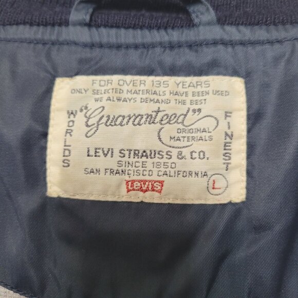 Vintage 1980s Levi Strauss Elesco MA1 Flyers Men's Baseball Bomber Jacket Size L - Picture 12 of 12